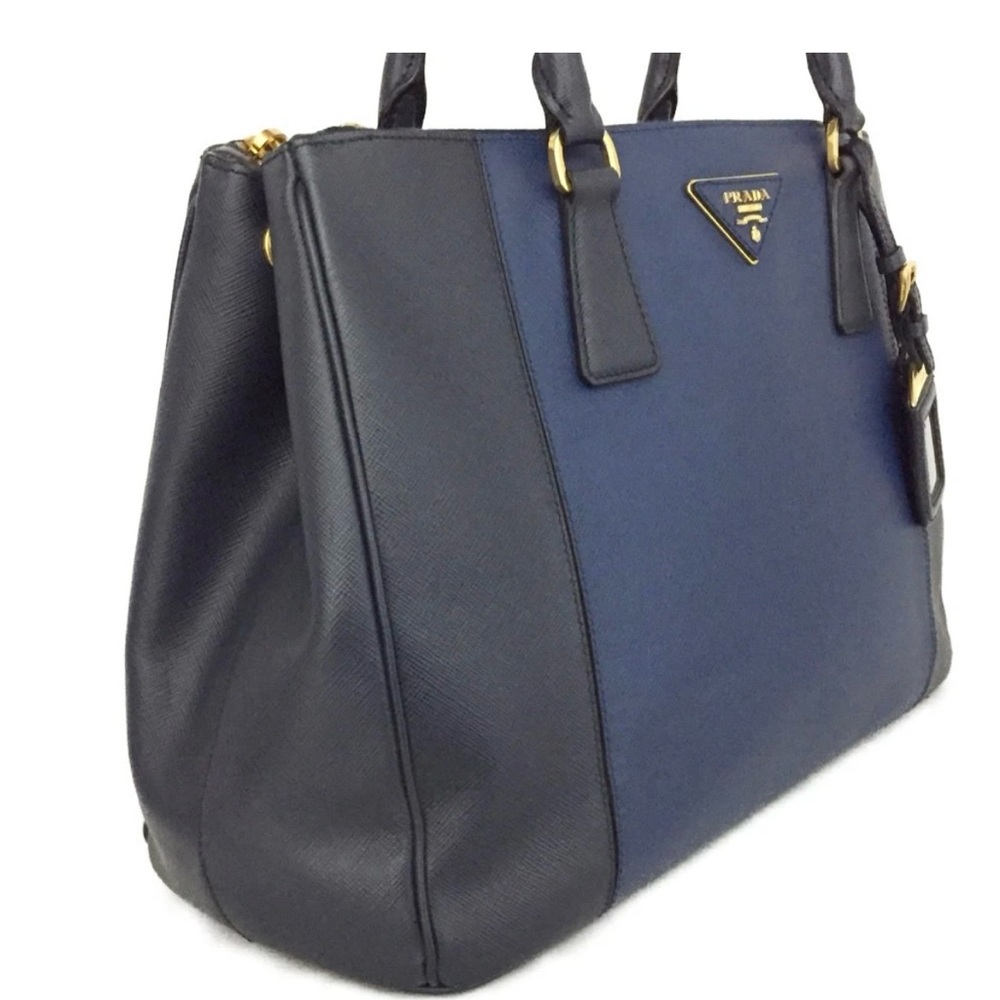 Prada Elegant Blue Satchel/Tote Bag - Picture 2 of 10